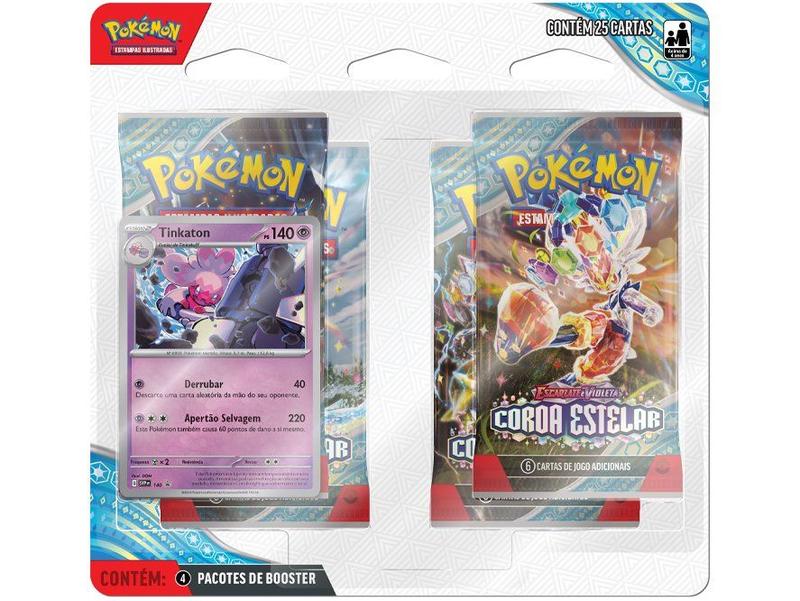 Jogo Pokémon Escarlate e Violeta 7 Coroa Estelar - Copag 25 Cartas